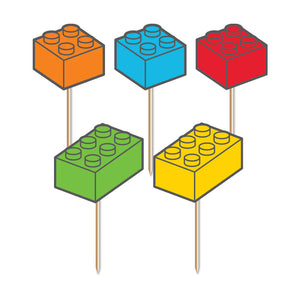 Building Block Lego Cupcake Toppers
