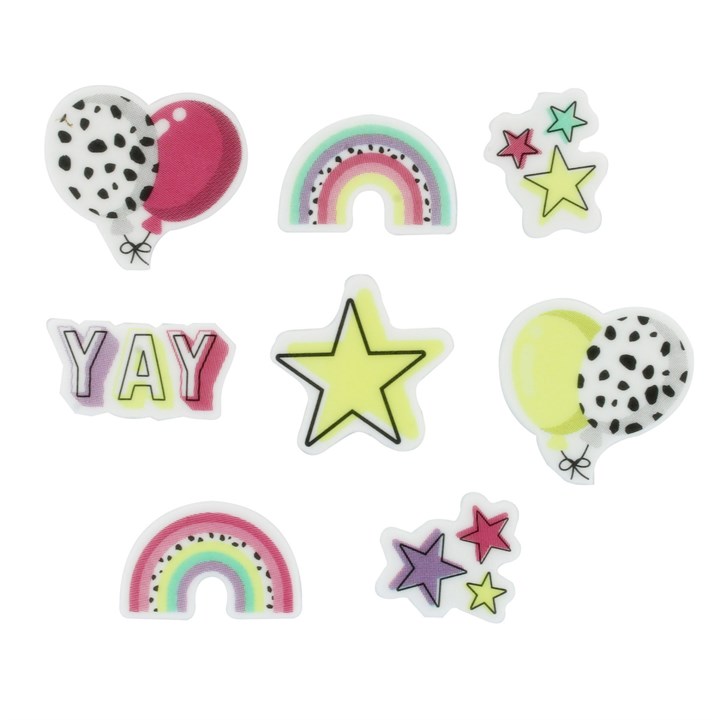 Valentine’s Day Cupcake Rings – 24 Pack Rainbow Love Party Favor Rings