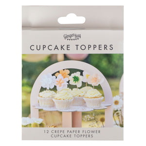 Tissue Paper Flower Cake Toppers