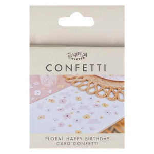 Floral Happy Birthday Confetti