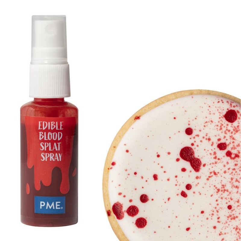 PME Edible Blood Splat Spray for Halloween Cake Decorating (30g)
