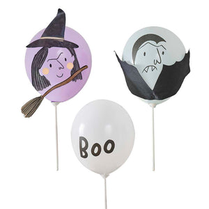Halloween Vampire and Witch Balloons