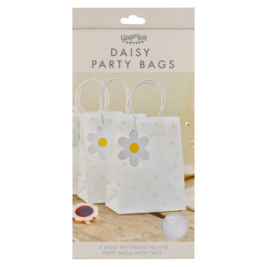 Daisy Print Vellum Party Bags