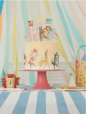 Animal Parade Cake Wrap and Toppers