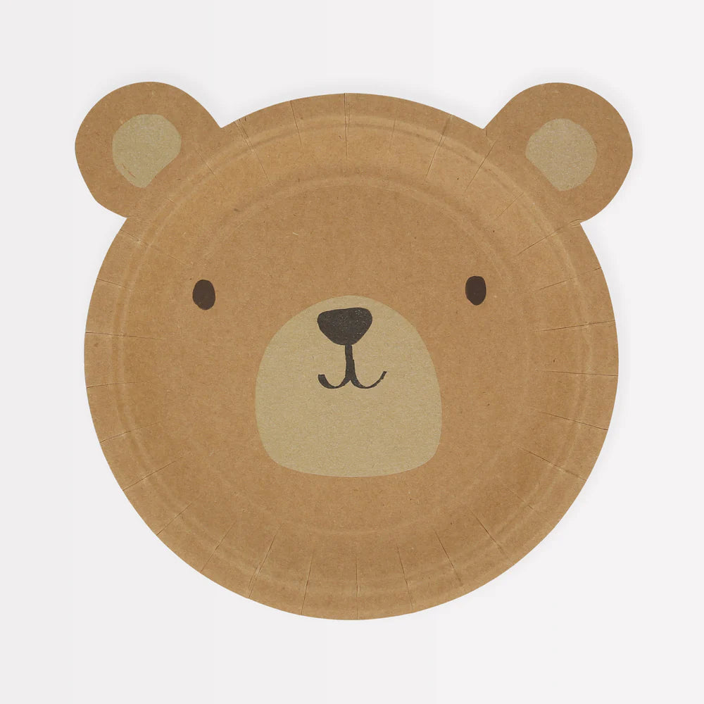 Woodland Bear Plates - 8pk