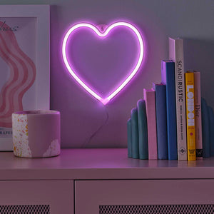 Pink Neon Heart Light