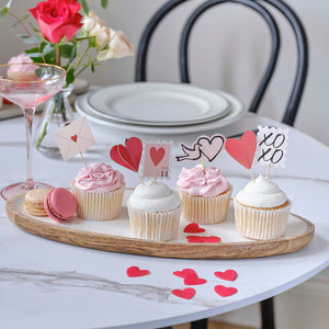 Valentine Love Notes Cupcake Toppers