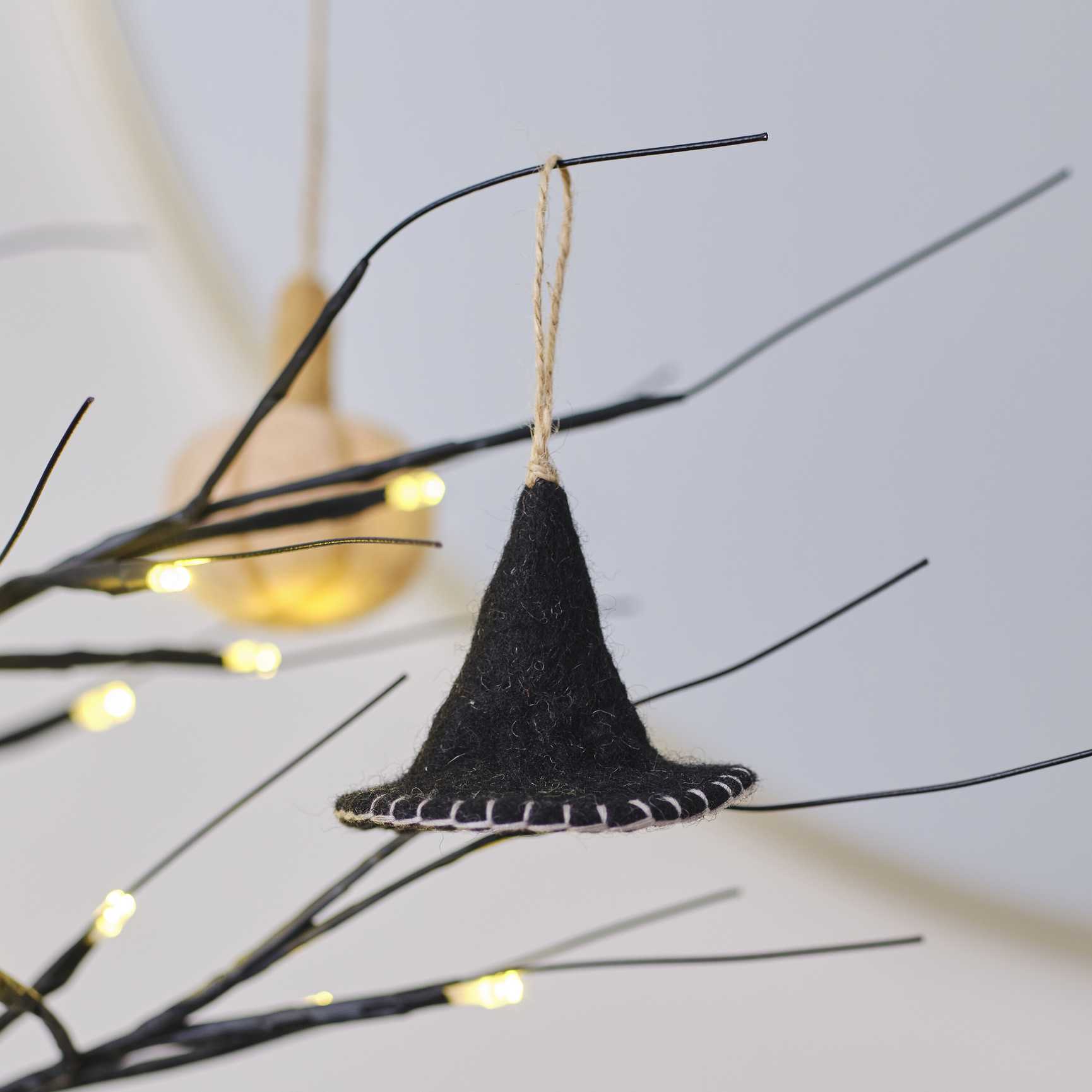 Felt Witches Hat Halloween Tree Decoration