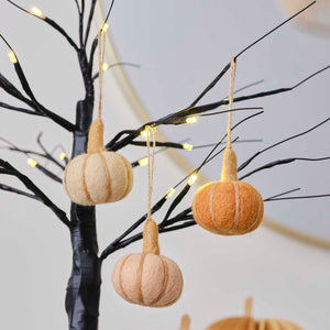 Felt Pumpkin Hanging Halloween Tree Decorations