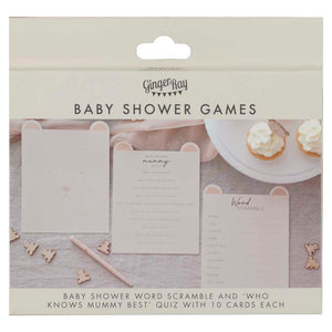 Teddy Bear Baby Shower Games Kit