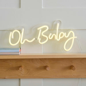 White Oh Baby Neon Sign