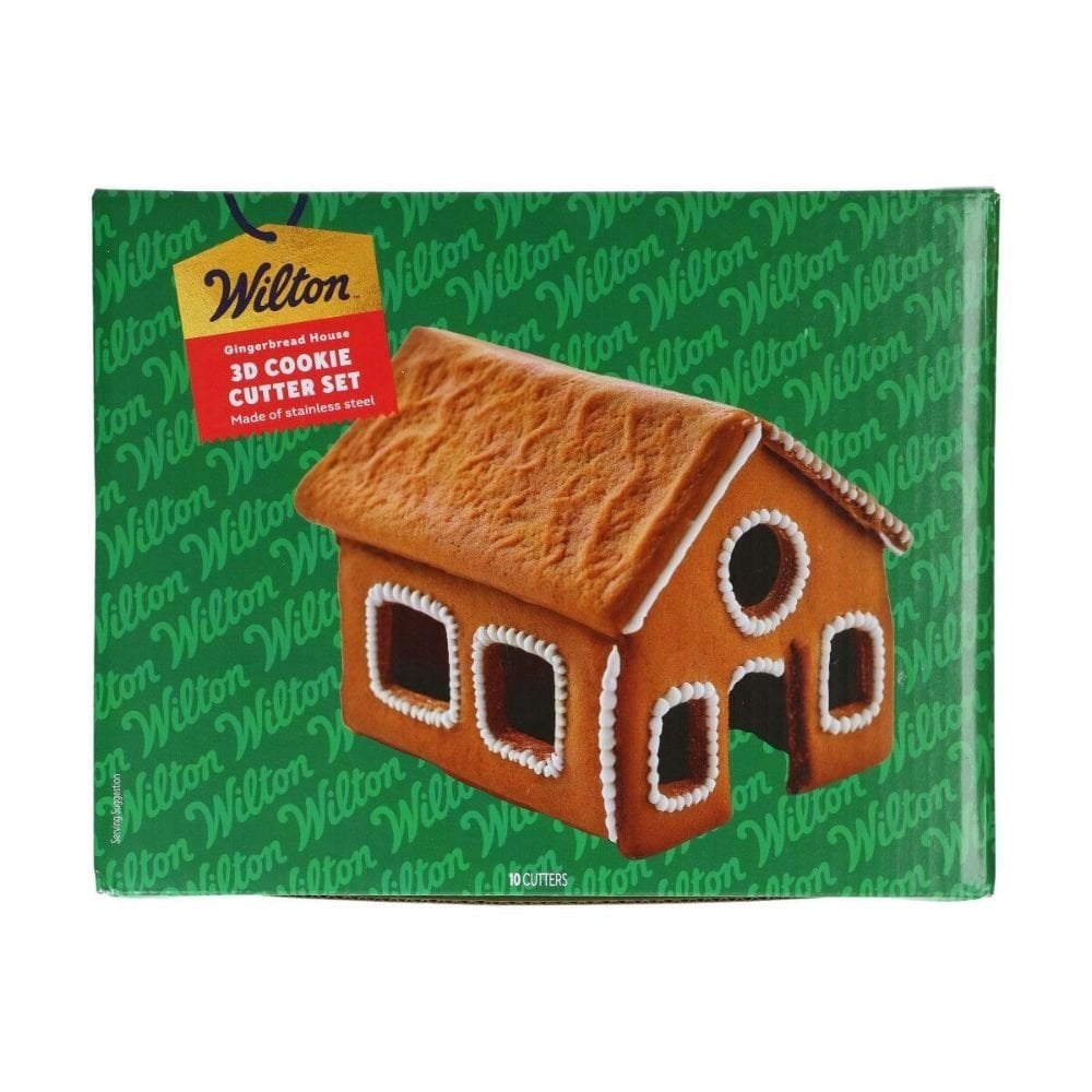 Wilton Gingerbread House 3D Cookie Cutter Set Of 10