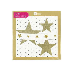 Say It With Glitter Gold Star Garland