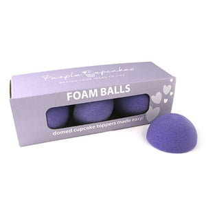 Purple Cupcakes Foam Balls - Pack of 6