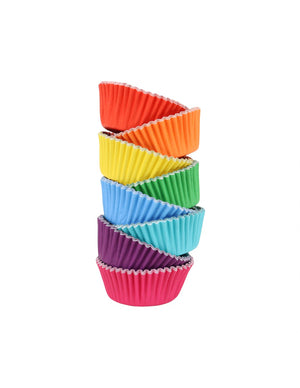 Rainbow Foiled Lined Cupcake Cases x 100 - PME