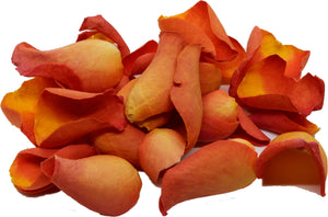 Natural Dark Orange Freeze Dried Rose Petals