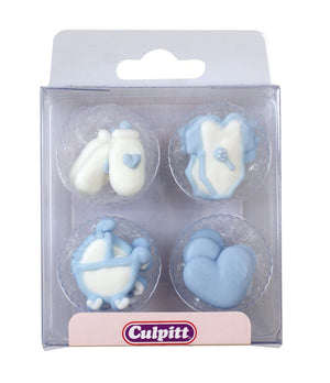 Baby Boy Cake Toppers - 12 pack