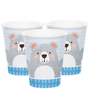 Birthday Bear Party Cups - 8 Pack