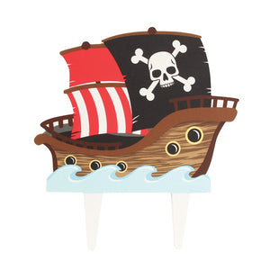 Pirate Ship Cake Decoration - Gumpaste Pick - 145mm