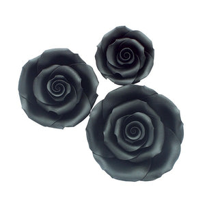 Handmade Sugar Roses - SugarSoft® Roses - Mixed Pack - Black