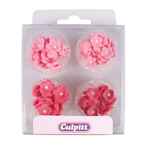 Pink Sugar Mini Flowers - 100 Pack