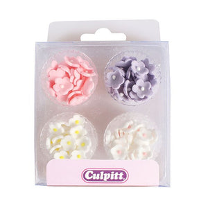 Pastel Mini Sugar Flowers - 100 pack