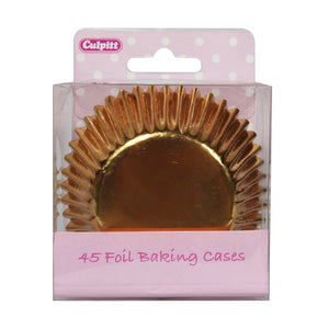 Gold Foil Cupcake Cases - 45 Pack