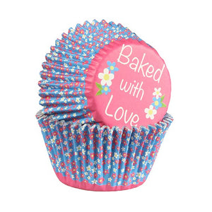 Ditzy Daisy FOIL LINED Cake Cases - 24 pack