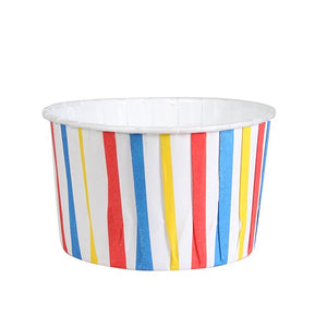 Bright Multi Striped Baking Cups - Pack of 24