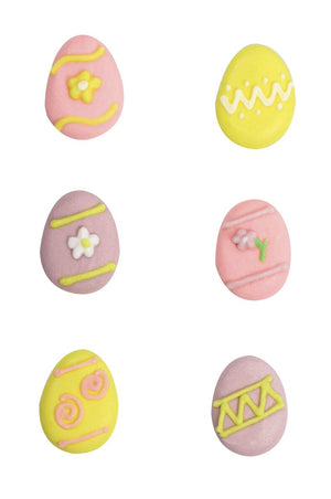 Easter Egg Sugar Toppers - 24 Pack - Assorted