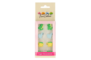 Dinosaur Cake  Sugar Decorations Toppers - Funcakes - 8PK