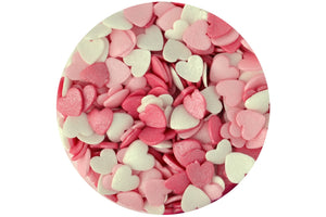 Sugar Glimmer Hearts : Candy Floss - Cake Sprinkles 65g