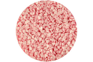 Sugar Mini Hearts : Pink - Cake Sprinkles 65g
