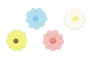 Mixed Daisies 21mm Sugar Toppers - 20 Pack