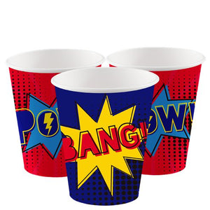 Superhero Birthday Party Tableware Table Supplies Deluxe Party Pack for 8 Guests