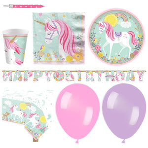 Magical Unicorn Party Pack - Deluxe Pack for 16