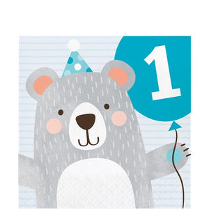 Birthday Bear 1st Birthday Party Pack - Deluxe Kit for 16