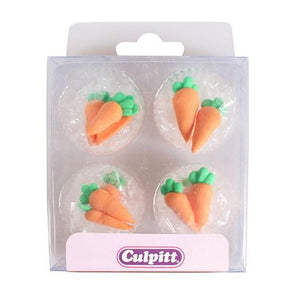 Carrot Sugar Toppers - 12 pack