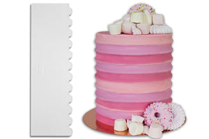 PME Ribbed Patterned Tall Cake Scraper