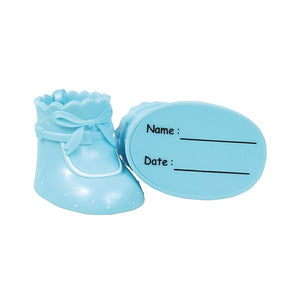 Blue Baby Bootees - Plastic Cake Topper