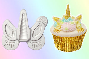 Katy Sue Moulds Unicorn Ears, Horn & Lashes