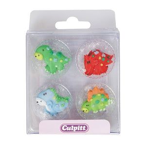 Dinky Dino Sugar Toppers - 12 Pack