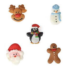 Christmas Friends Sugar Toppers - 20 Pack