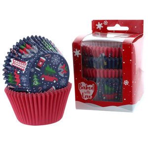Baked With Love 100 Baking Cases -  Christmas Gems Selection Pack