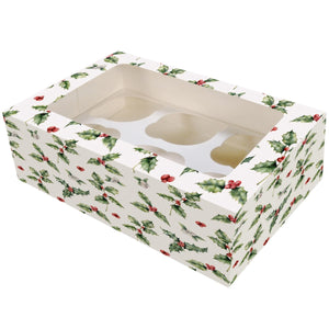 Baked With Love 6 Cupcake Box - 2 Pack - Vintage Holly