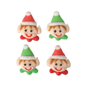 Christmas Elves Sugar Toppers - 20 Pack