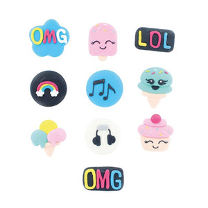 Handmade LOL Trends  Theme Sugar Cake Toppers  - 10 Pack  - Cake Bling by StefChef