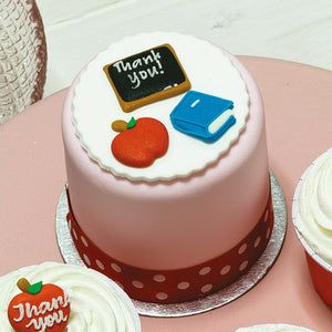 Thank You Teacher Gumpaste Plaque Cake Decoration