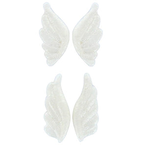 Christening/Communion/New Baby Angel Wings Sugar Cake Decorations - Pack of 12