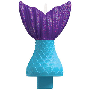 Mermaid Wishes Tail Birthday Candle - 11cm